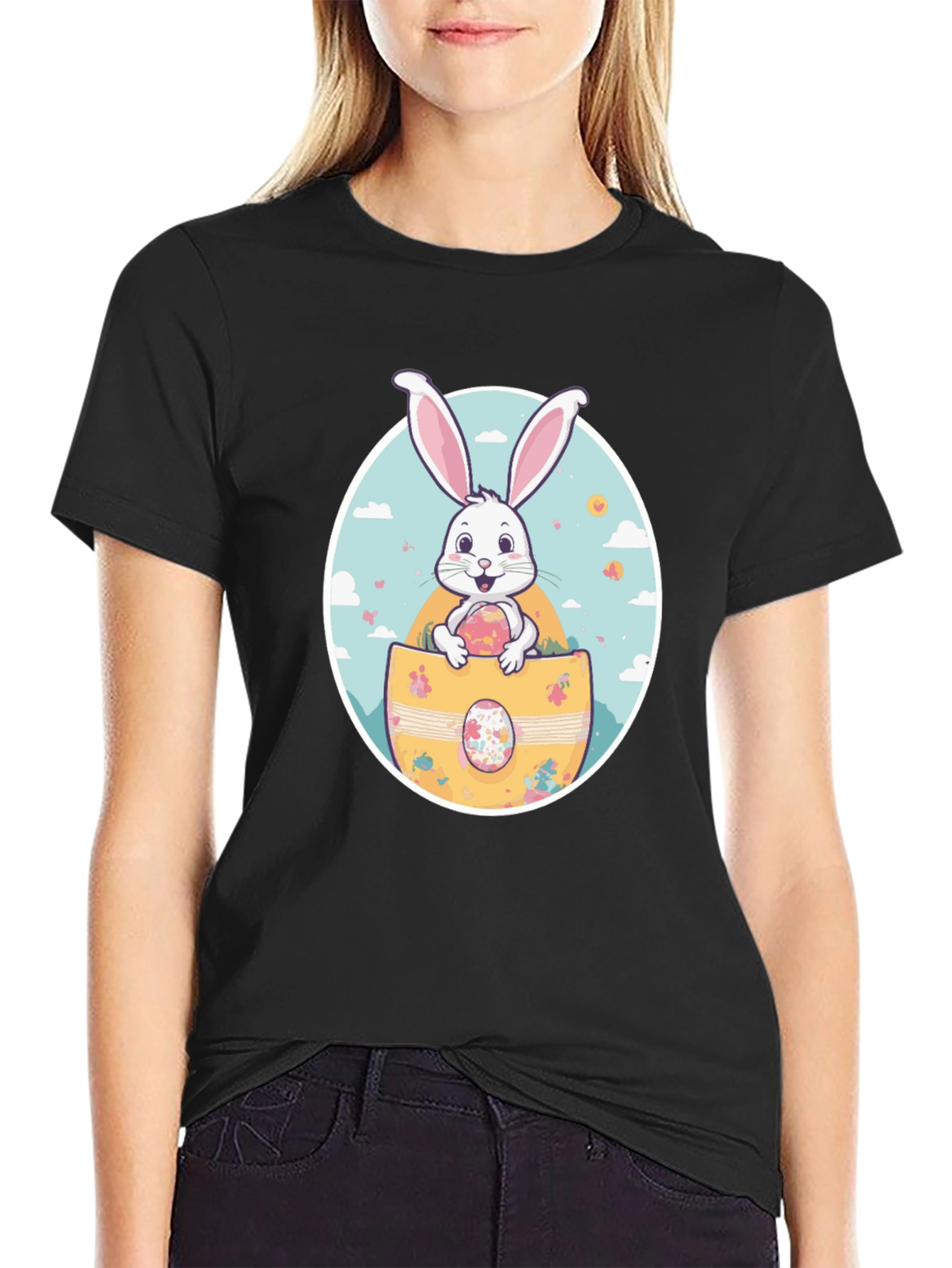 Easter Bunny T-Shirt - Cute Rabbit in Egg