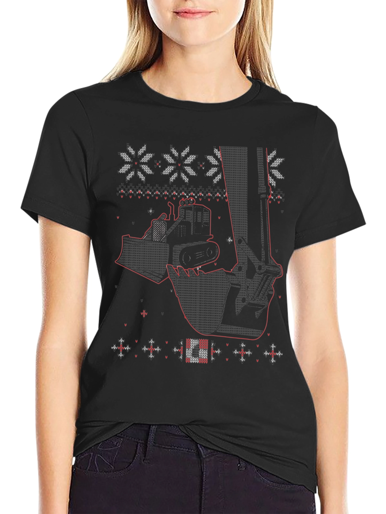 Construction Equipment Christmas Sweater T-Shirt