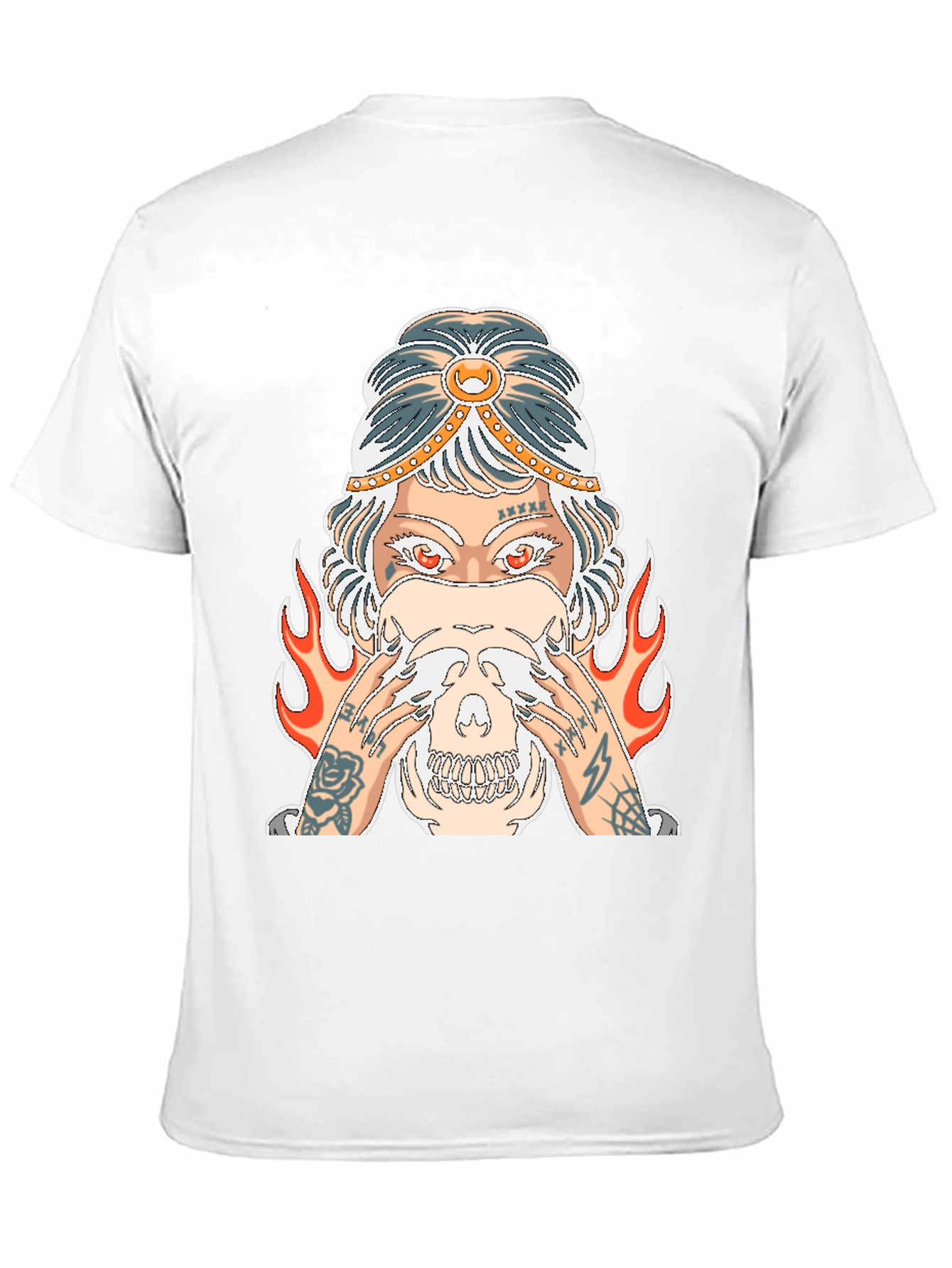 Mystic Skull Graphic Tee - Edgy Tattoo Style Shirt