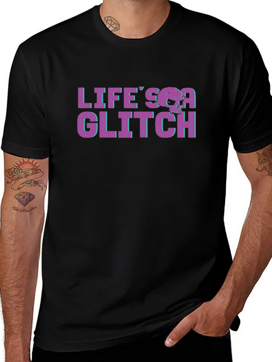 Lifes a Glitch Graphic Tee - Black T-Shirt