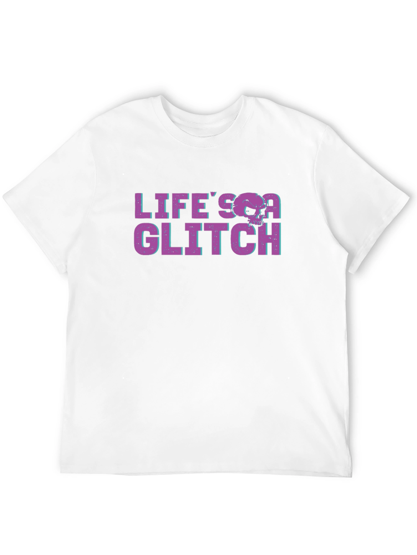 Lifes a Glitch Graphic Tee - Black T-Shirt