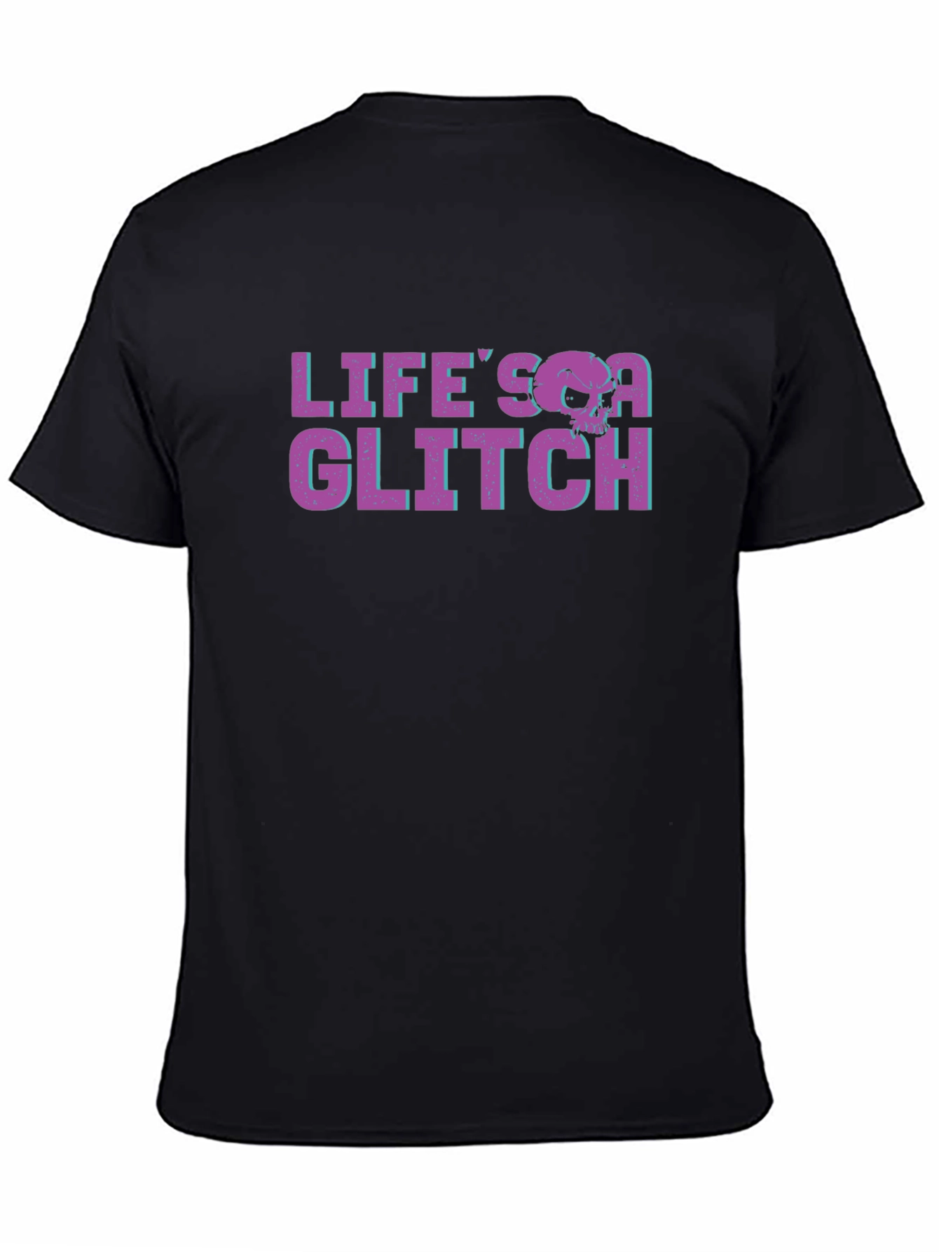 Lifes a Glitch Graphic Tee - Black T-Shirt