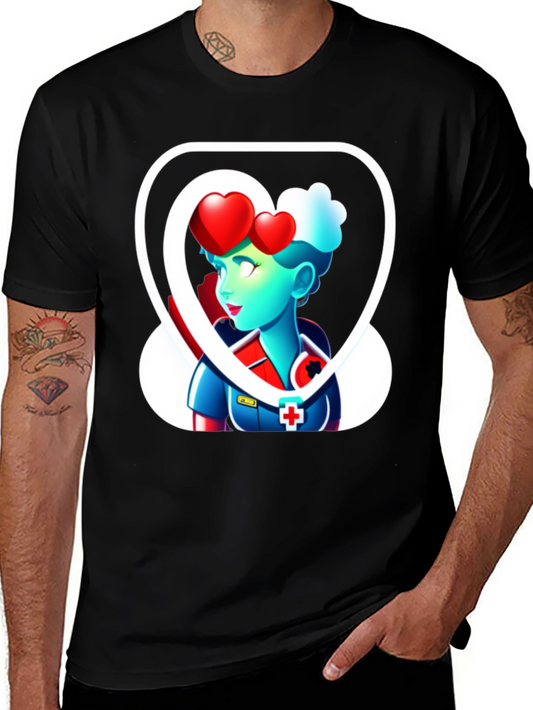 Heart Nurse Graphic T-Shirt