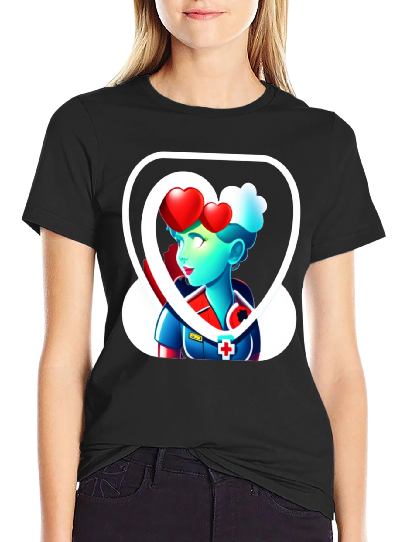 Heart Nurse Graphic T-Shirt