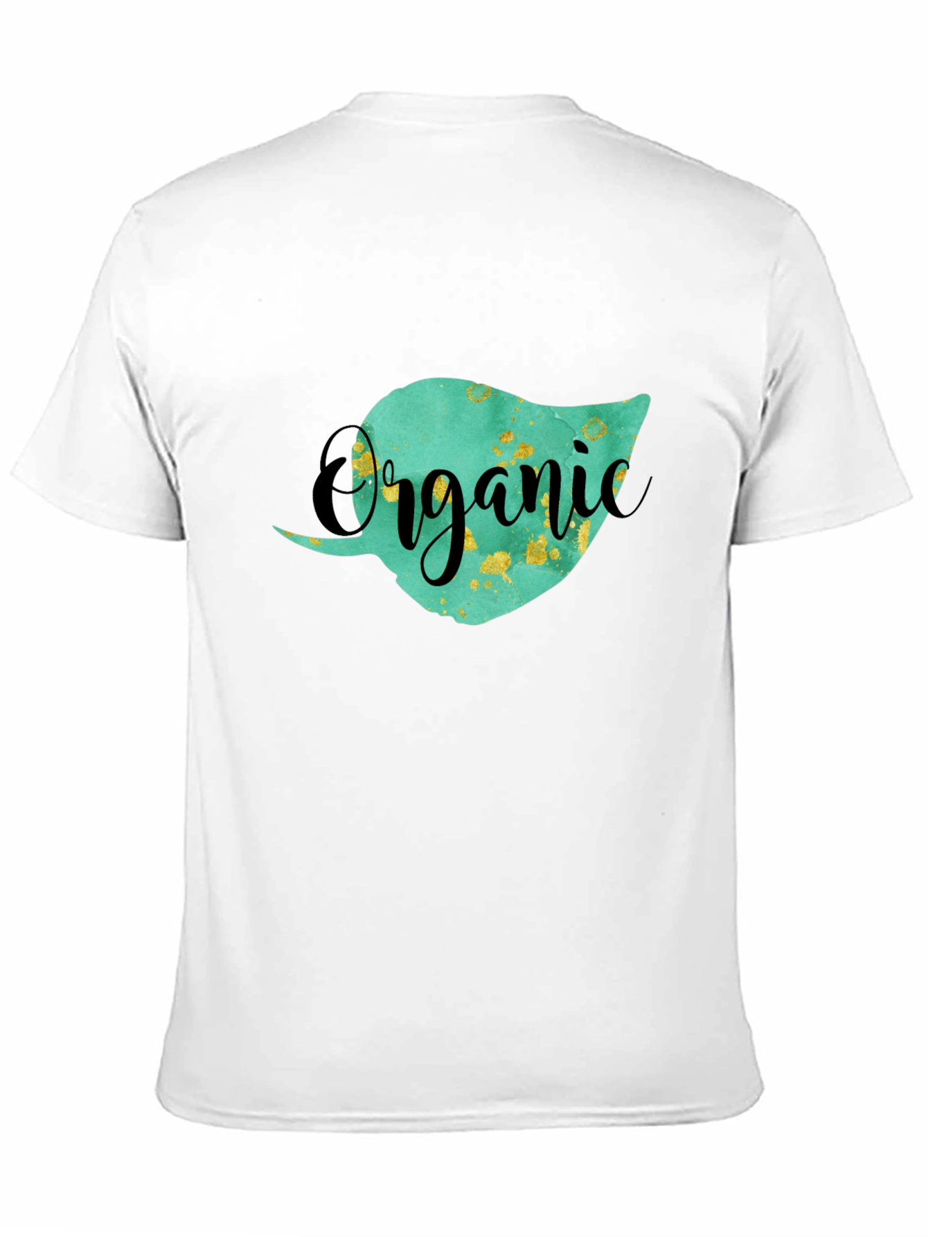 Organic Leaf Graphic T-Shirt - Unisex Black Tee