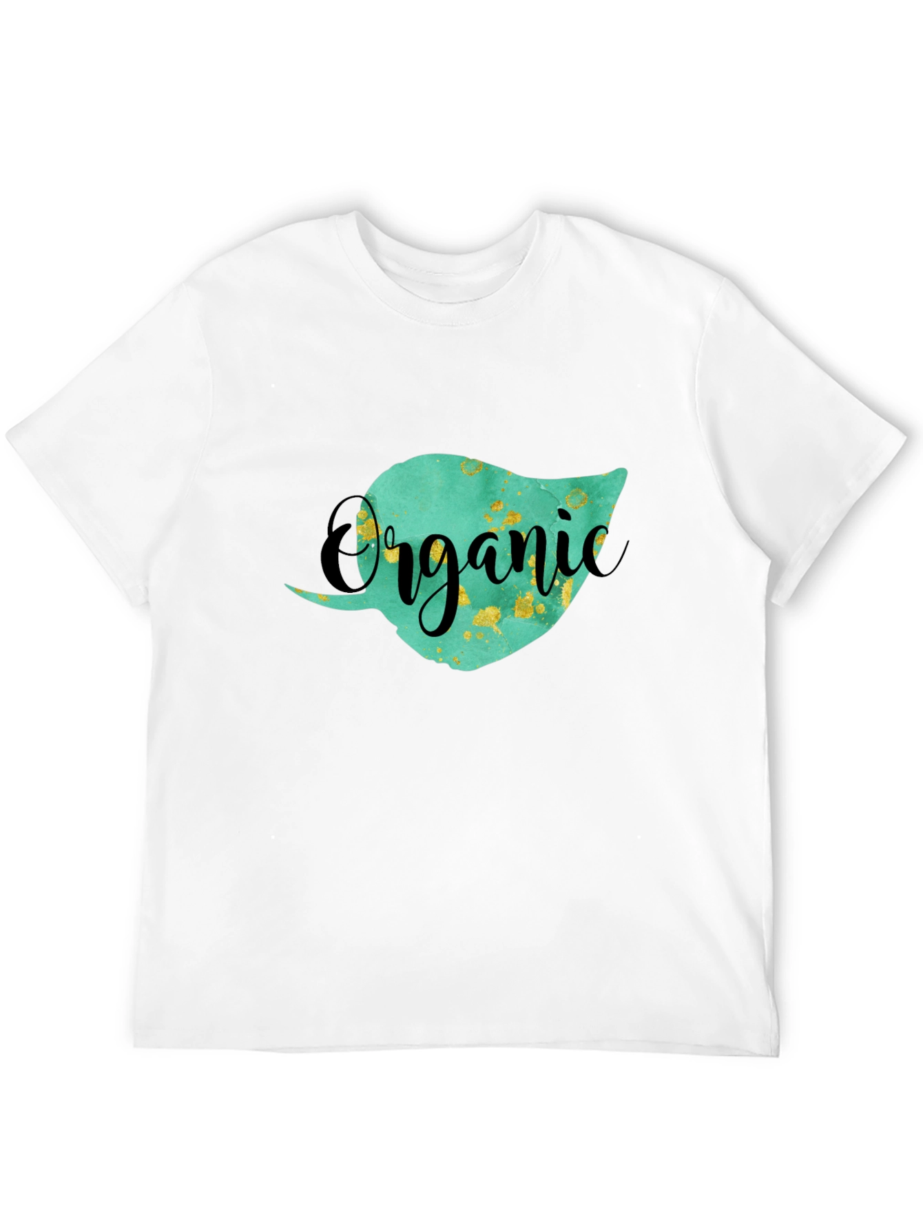 Organic Leaf Graphic T-Shirt - Unisex Black Tee