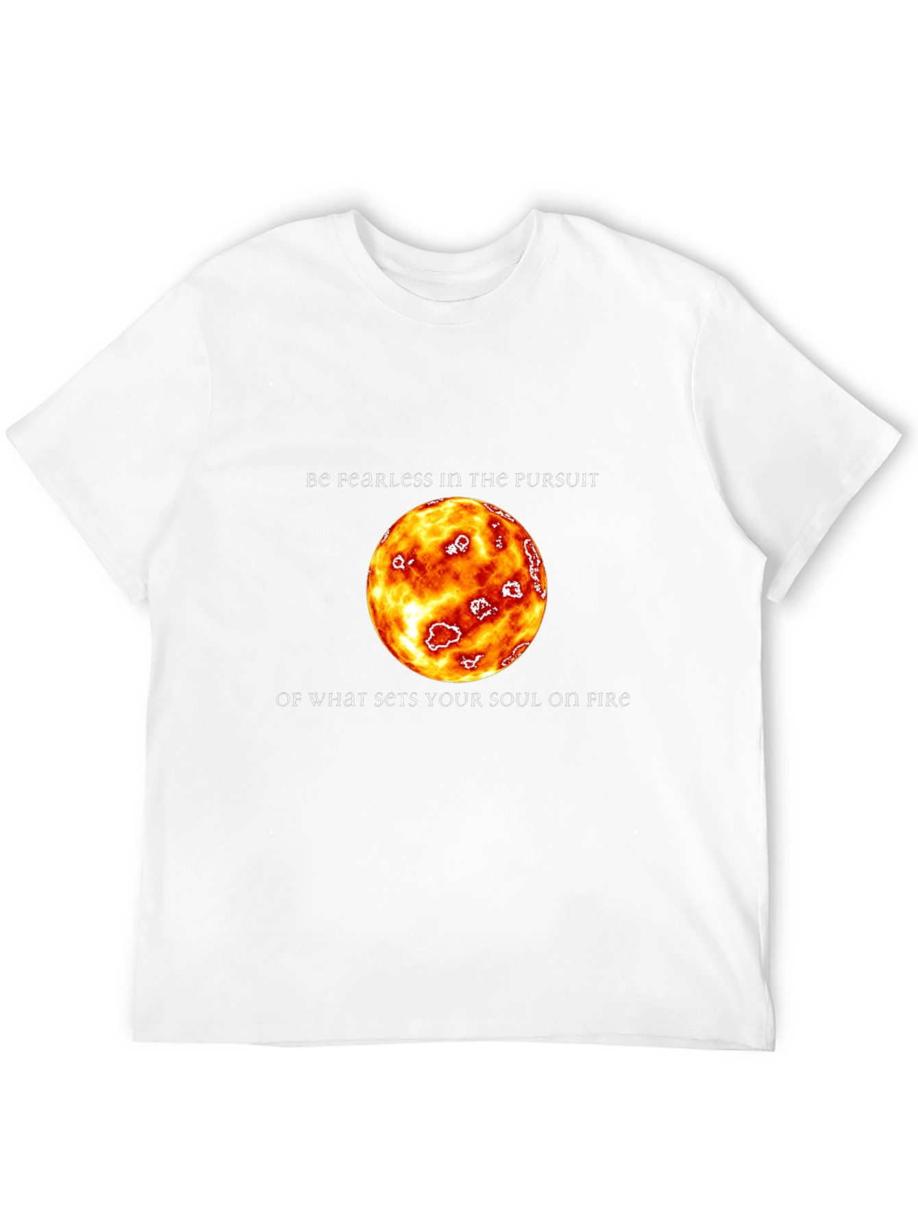 Fearless Soul Fire Graphic Tee - Black Cotton T-Shirt
