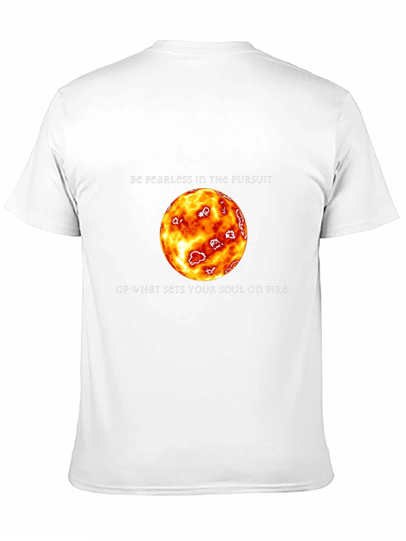 Fearless Soul Fire Graphic Tee - Black Cotton T-Shirt