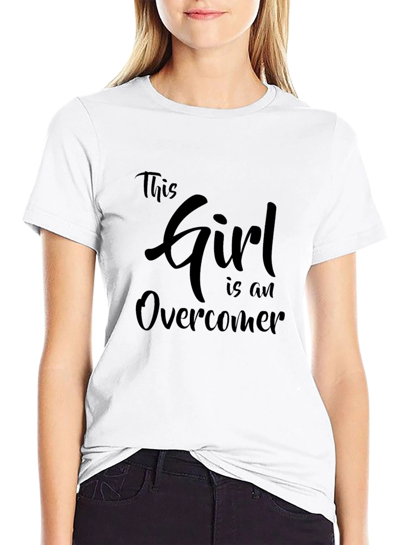 Girl Overcomer T-Shirt - Inspiring Womens Tee