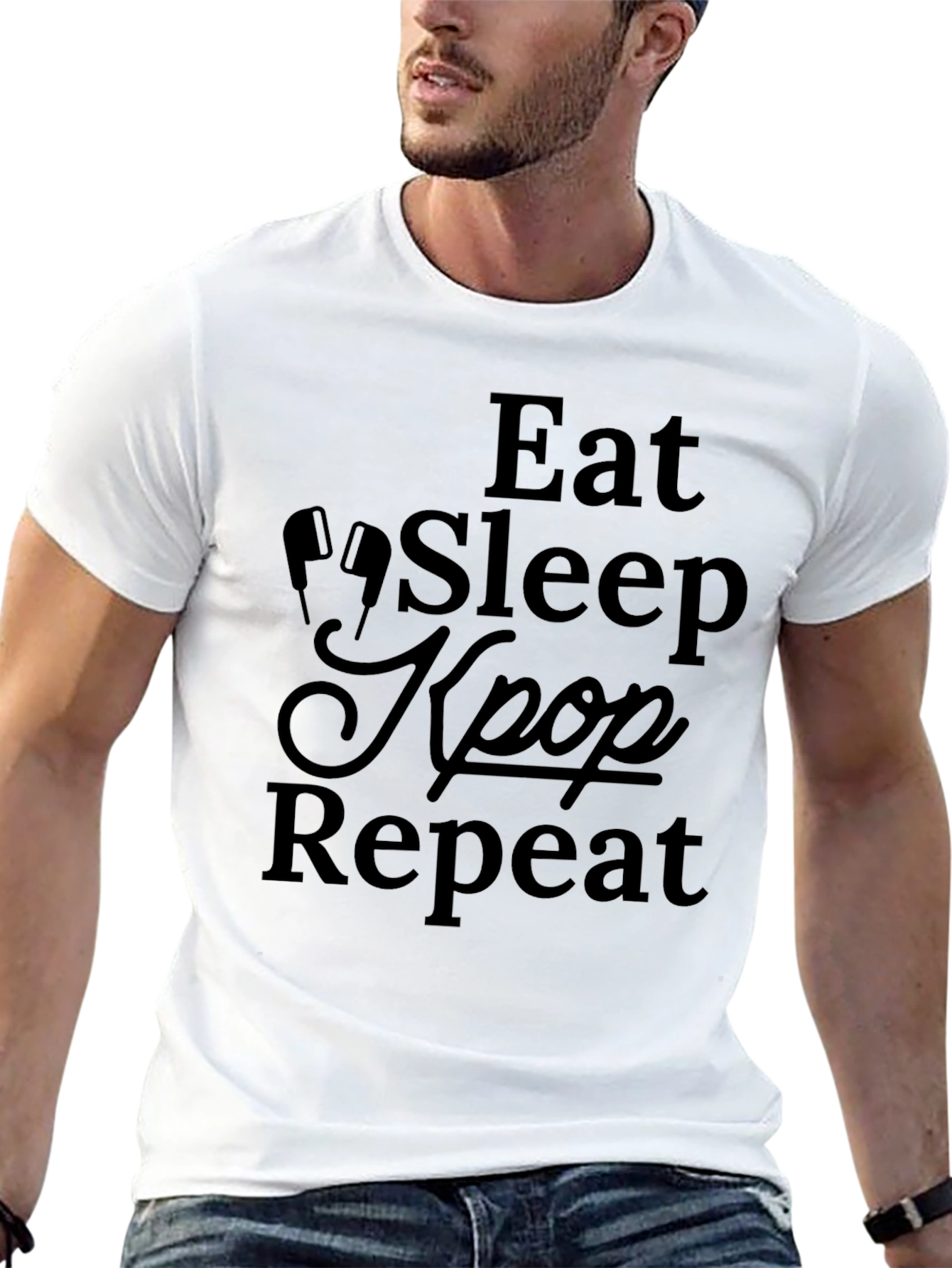 Eat Sleep Kpop Repeat Graphic Tee
