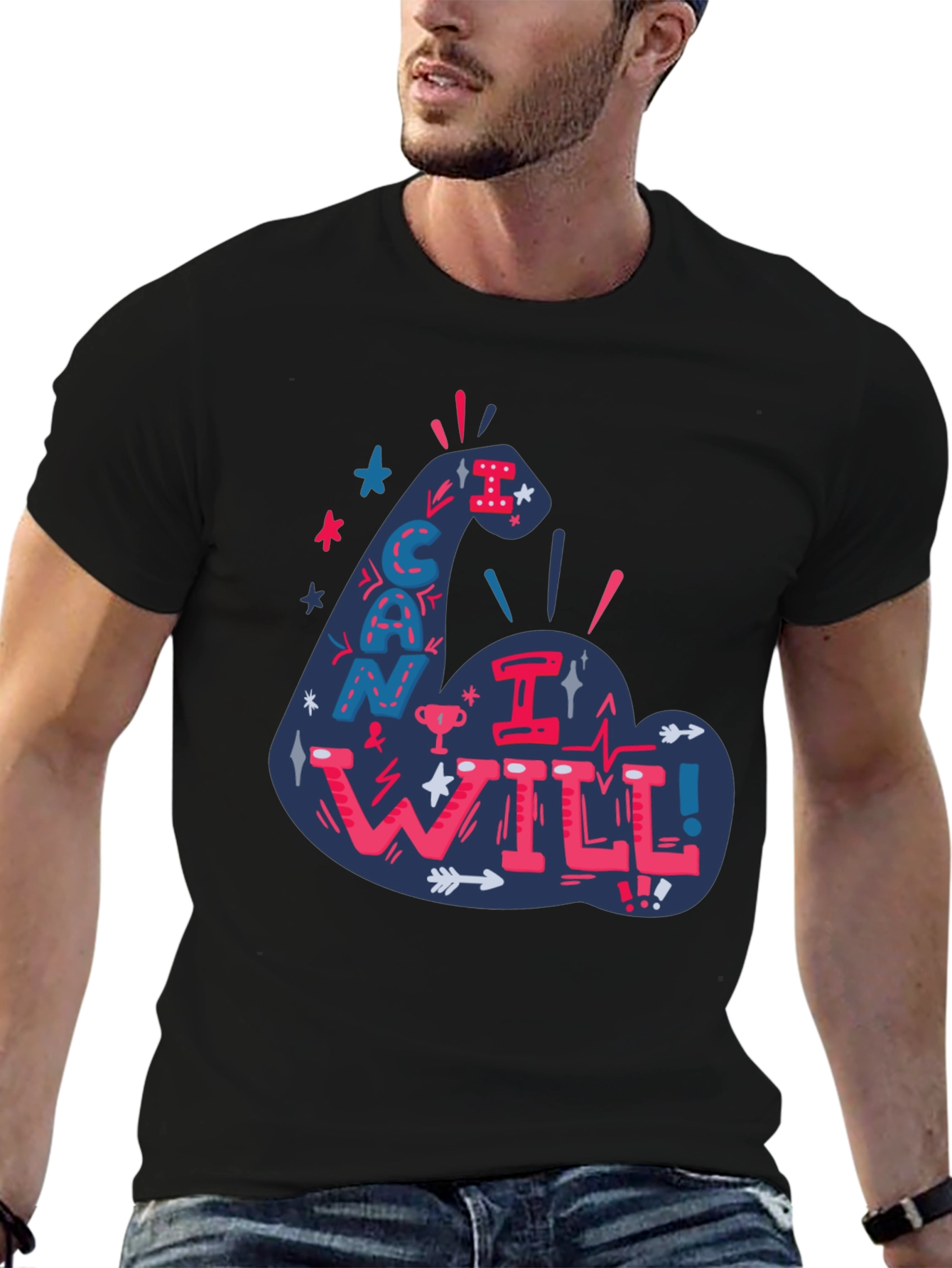 Motivational I Can I Will Graphic Tee
