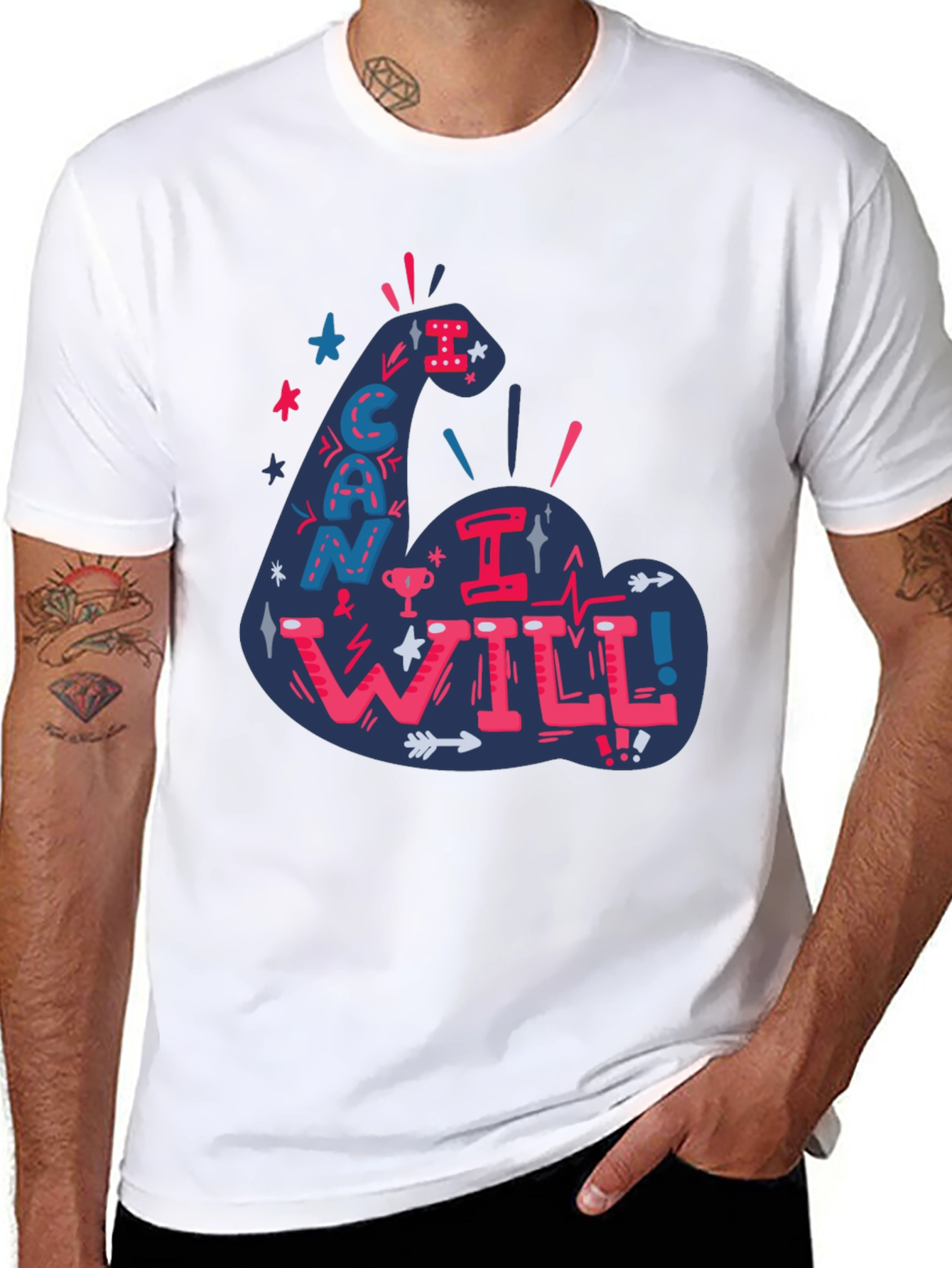 Motivational I Can I Will Graphic Tee