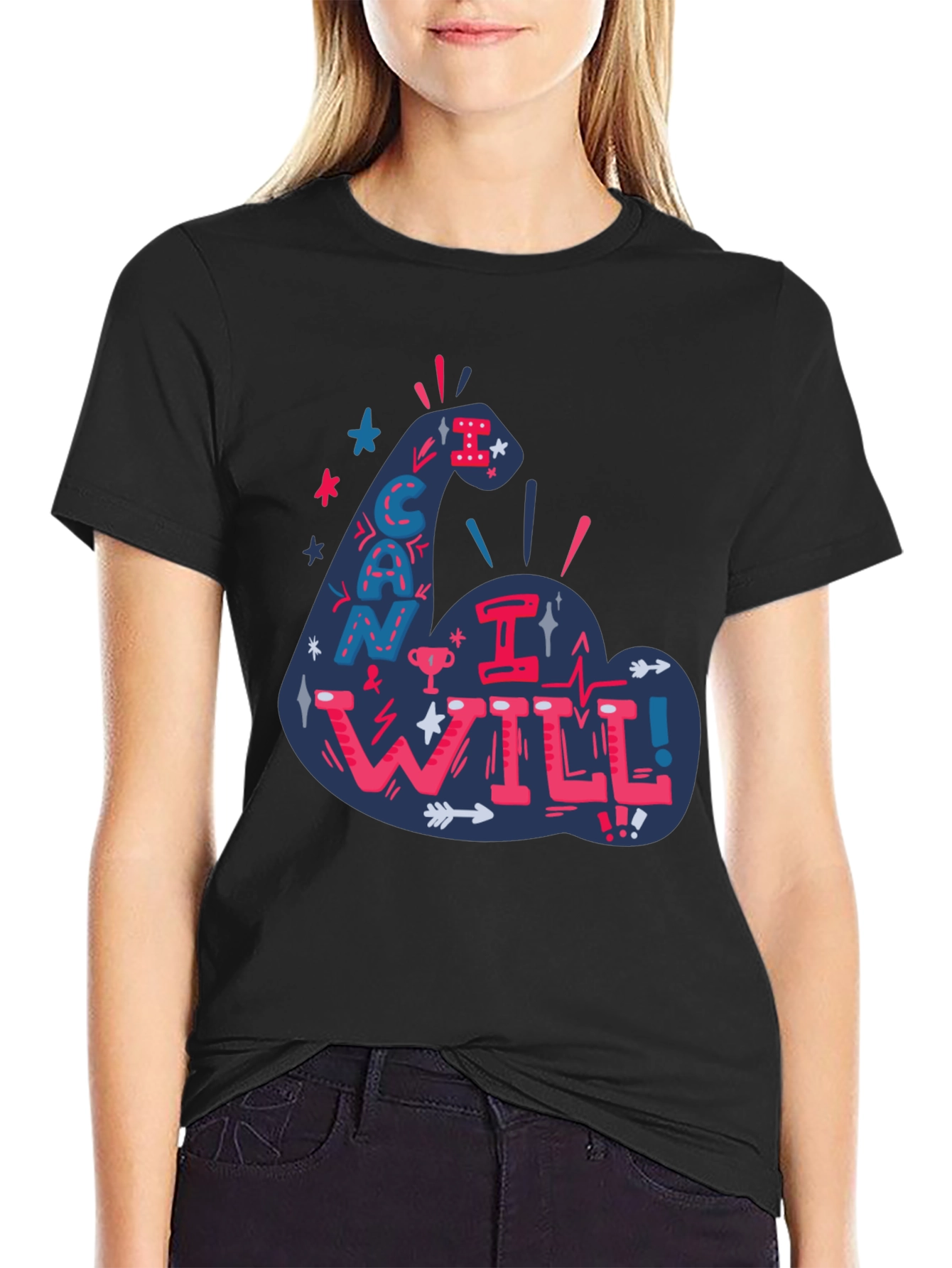 Motivational I Can I Will Graphic Tee
