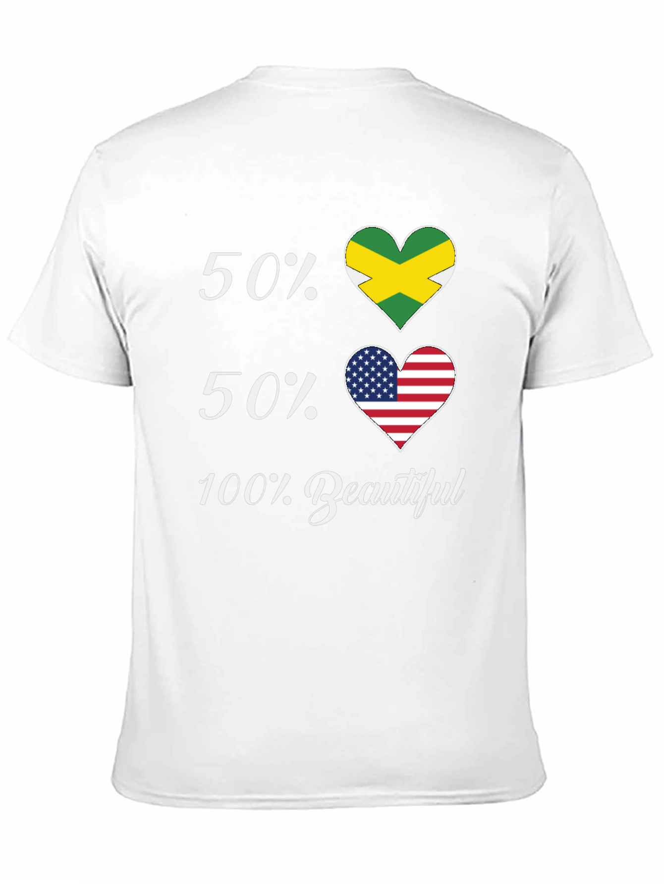 Jamaican American Pride T-Shirt - 50/50 Flags