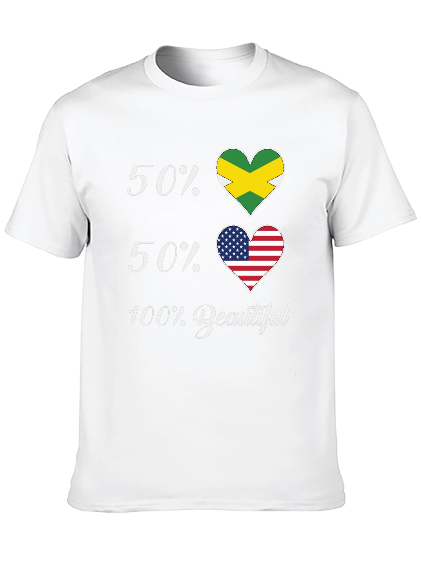 Jamaican American Pride T-Shirt - 50/50 Flags