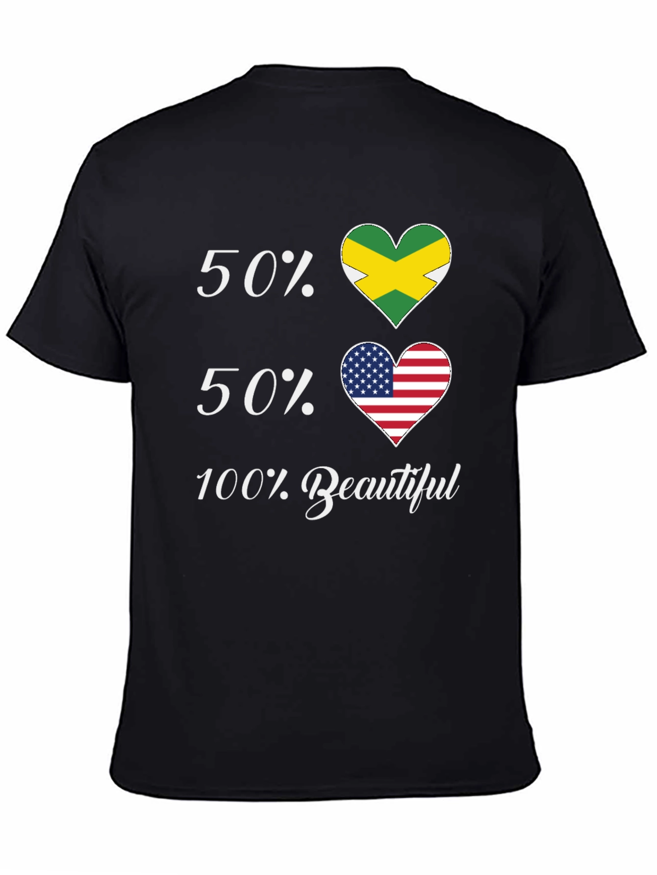 Jamaican American Pride T-Shirt - 50/50 Flags