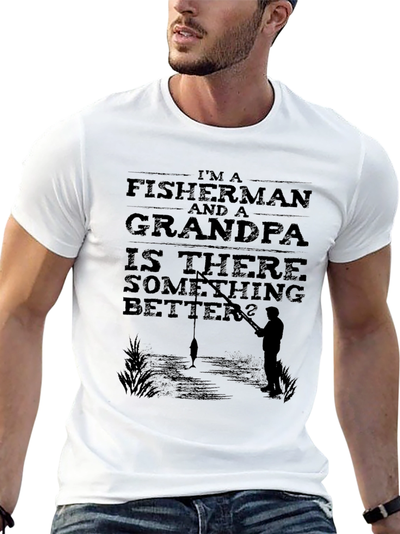 Fisherman Grandpa T-Shirt - Best Grandpa Ever!