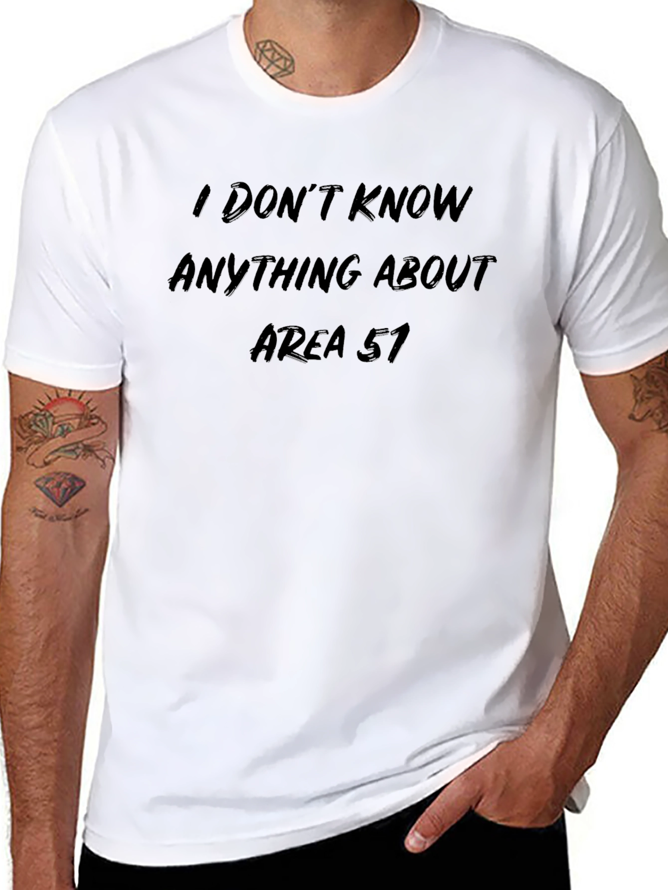 I Dont Know Anything About Area 51 T-Shirt