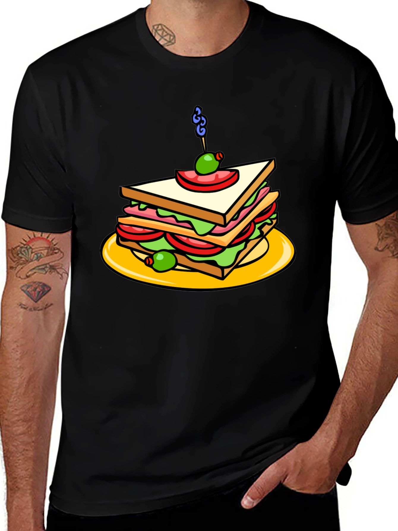 Sandwich Graphic Black Tee Shirt