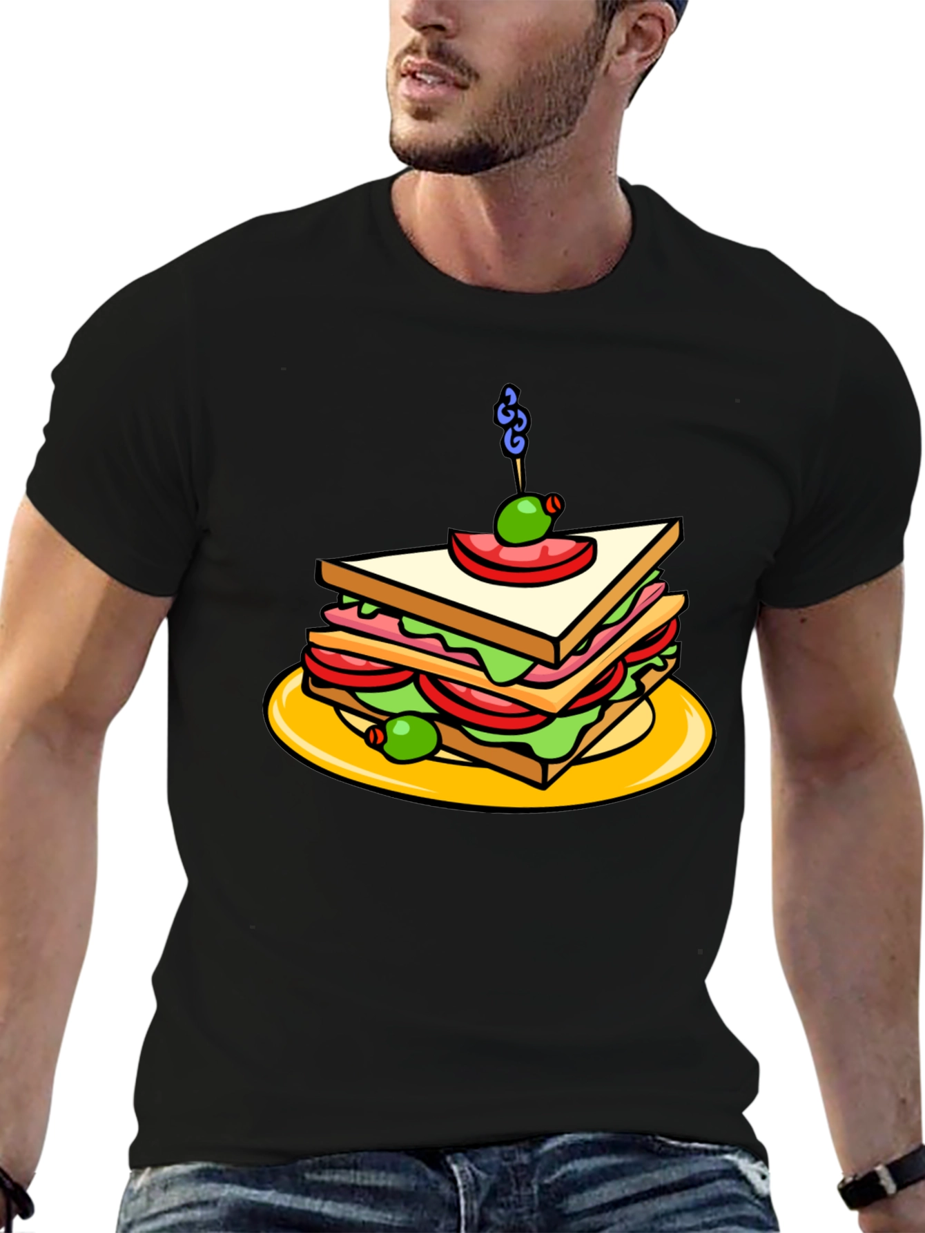 Sandwich Graphic Black Tee Shirt