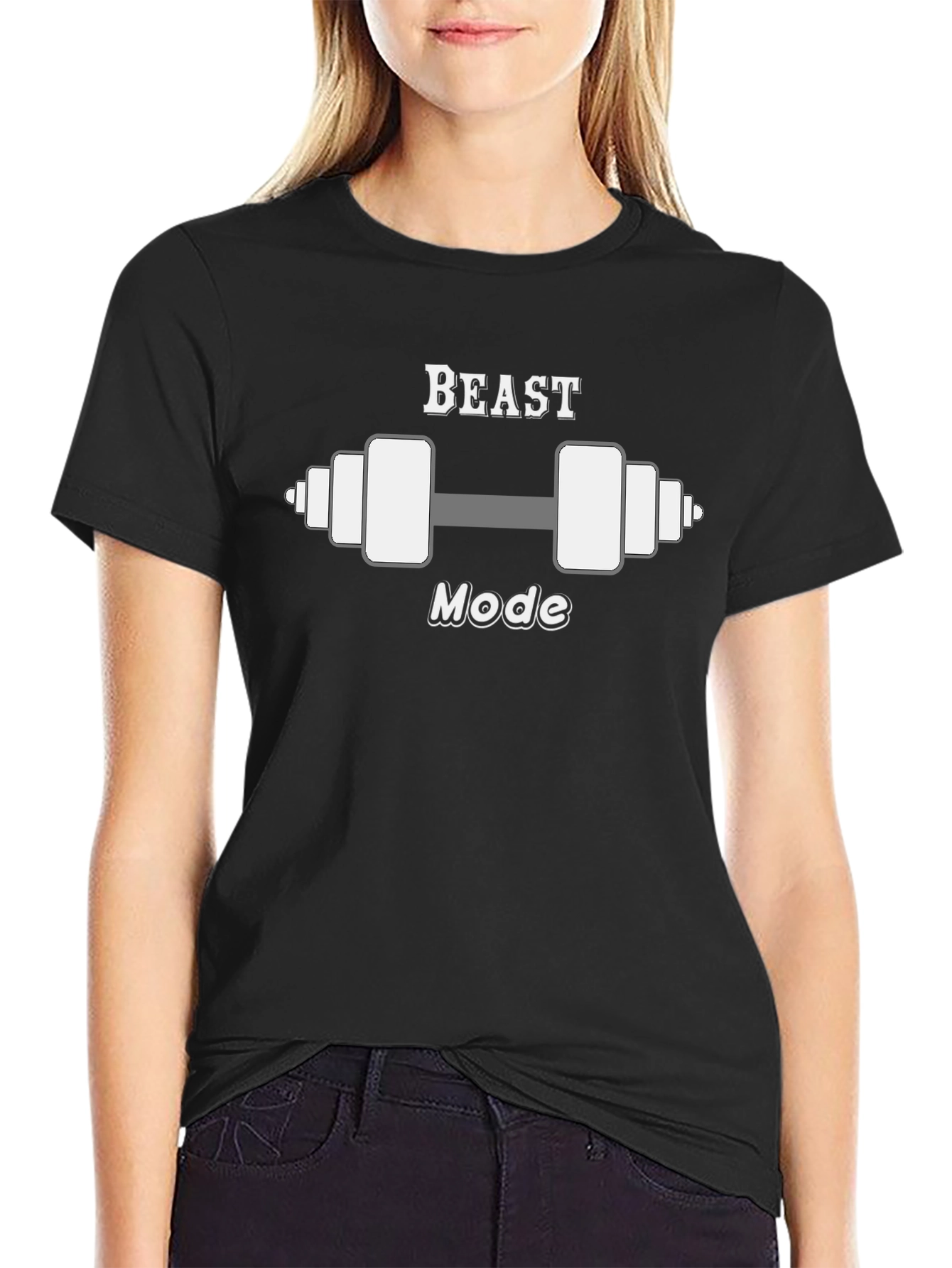 Beast Mode Dumbbell Graphic T-Shirt - Gym Motivation Tee