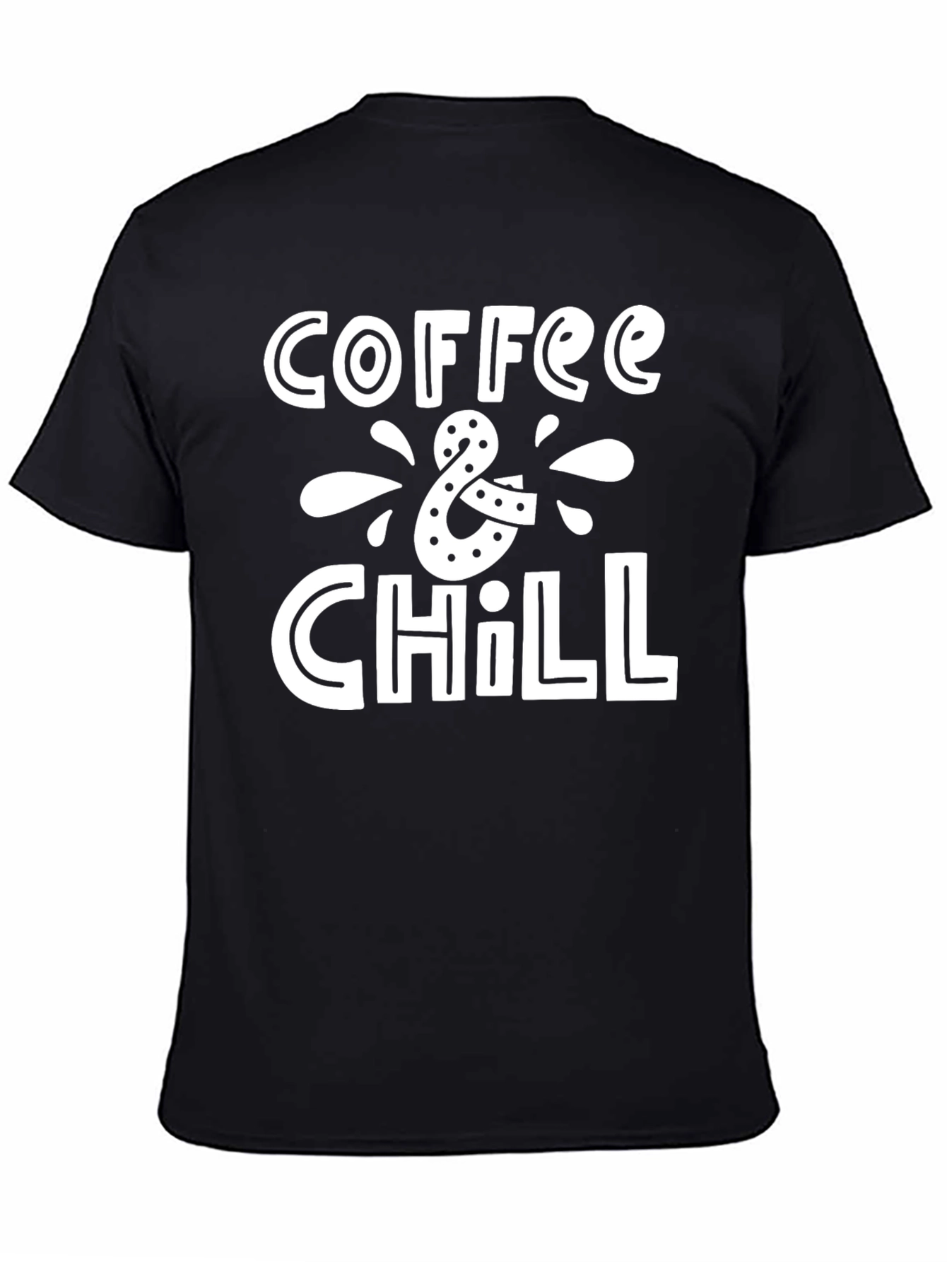 Coffee & Chill Graphic Tee - Black Relaxed Fit