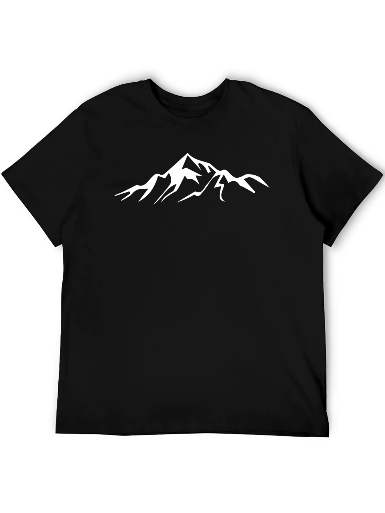 Mountain Graphic Tee - Black Casual T-Shirt