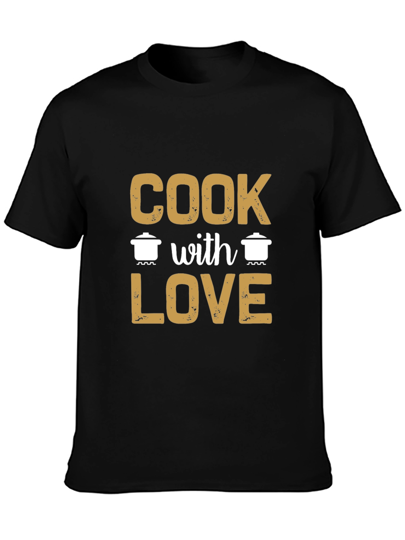 Cook with Love Graphic T-Shirt - Black