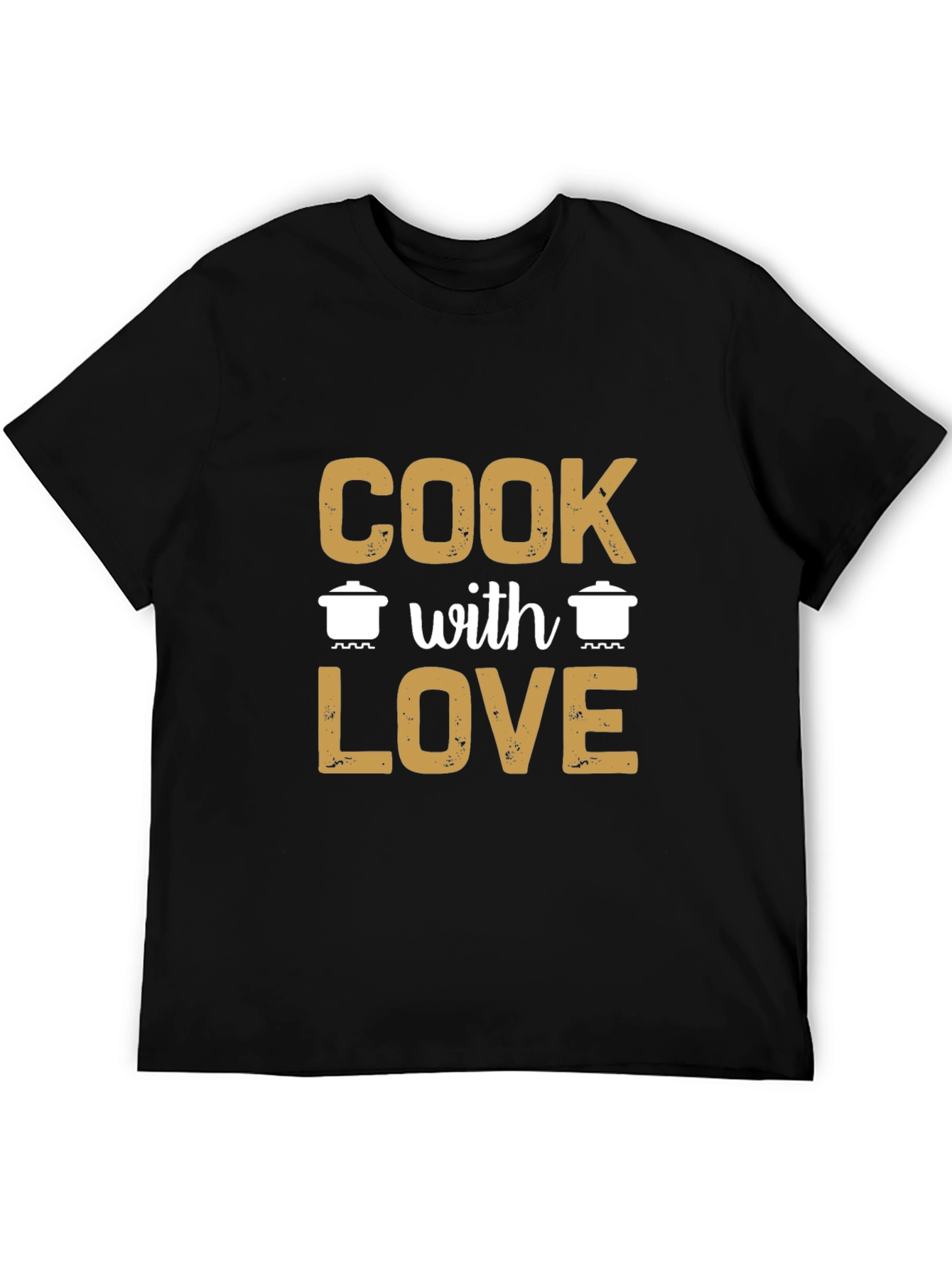 Cook with Love Graphic T-Shirt - Black