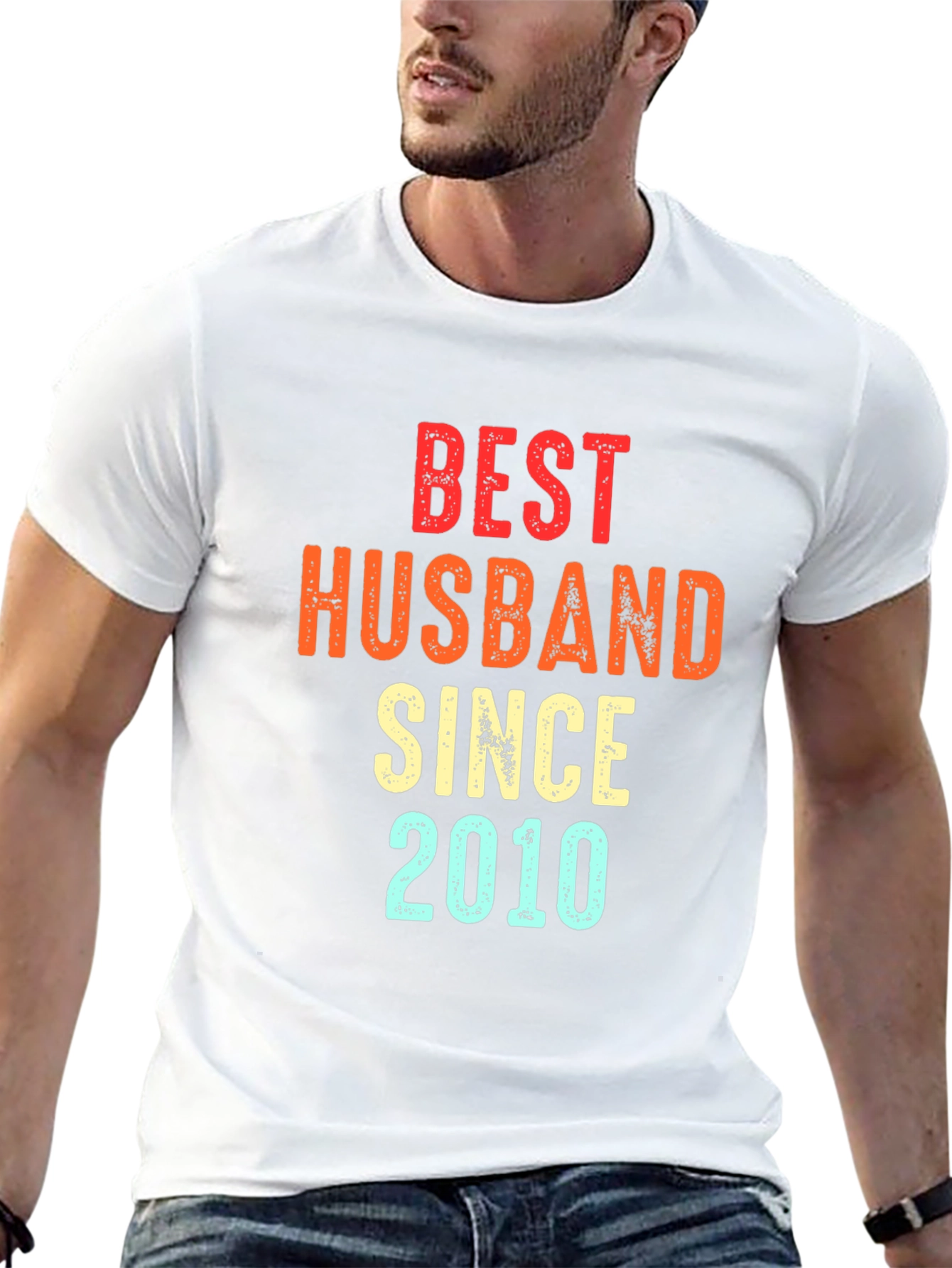 Best Husband Since 2010 Black Graphic Tee
