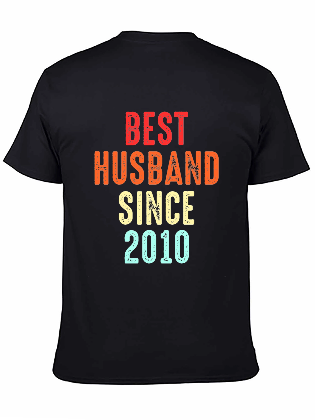 Best Husband Since 2010 Black Graphic Tee