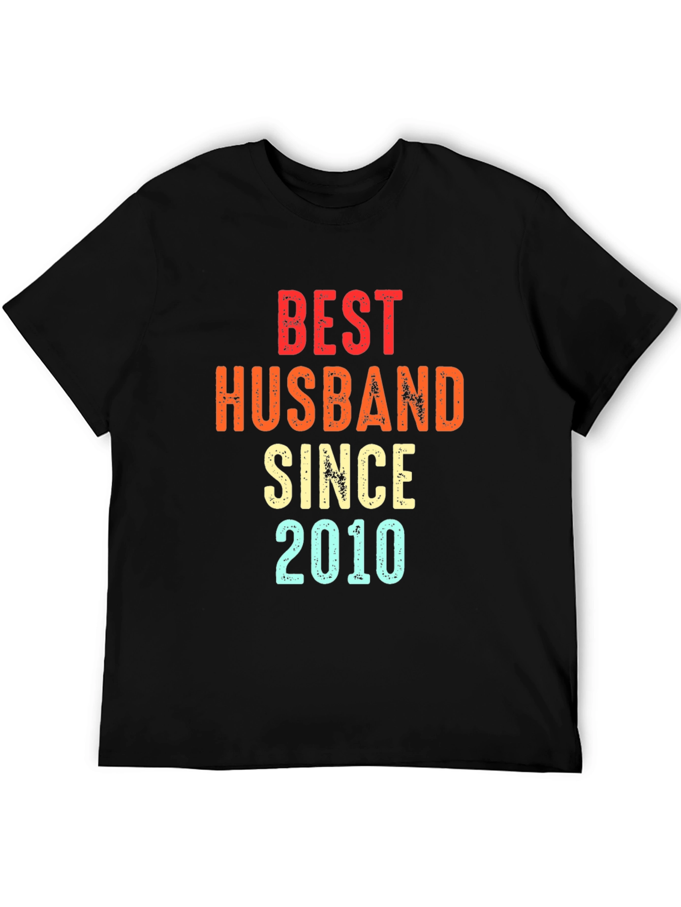Best Husband Since 2010 Black Graphic Tee
