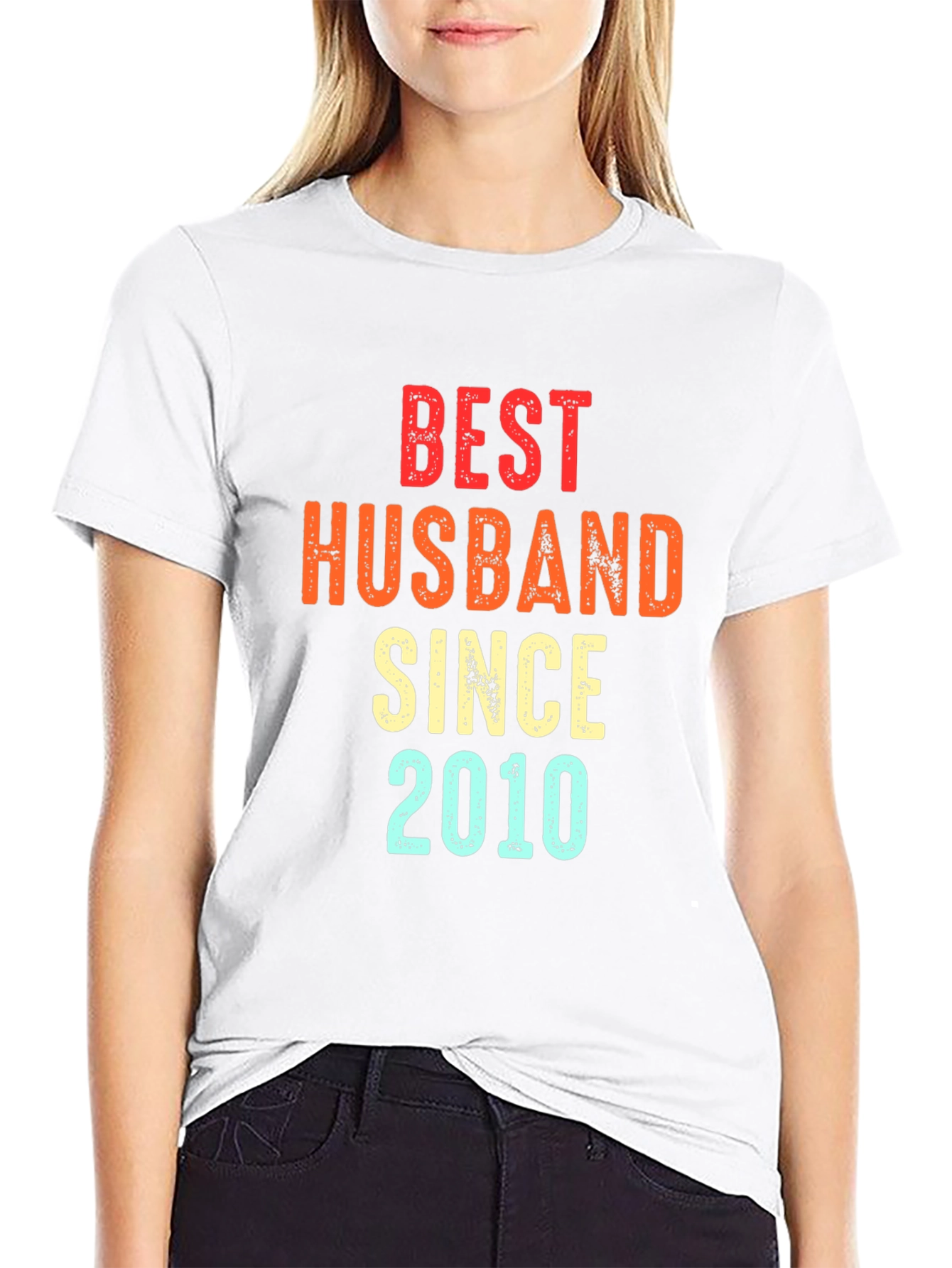 Best Husband Since 2010 Black Graphic Tee