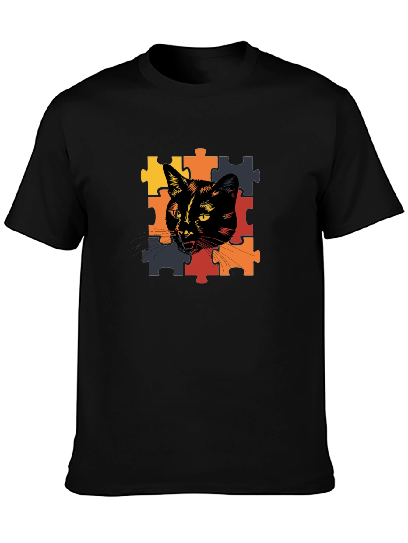Cat Puzzle Piece T-Shirt - Unique Design
