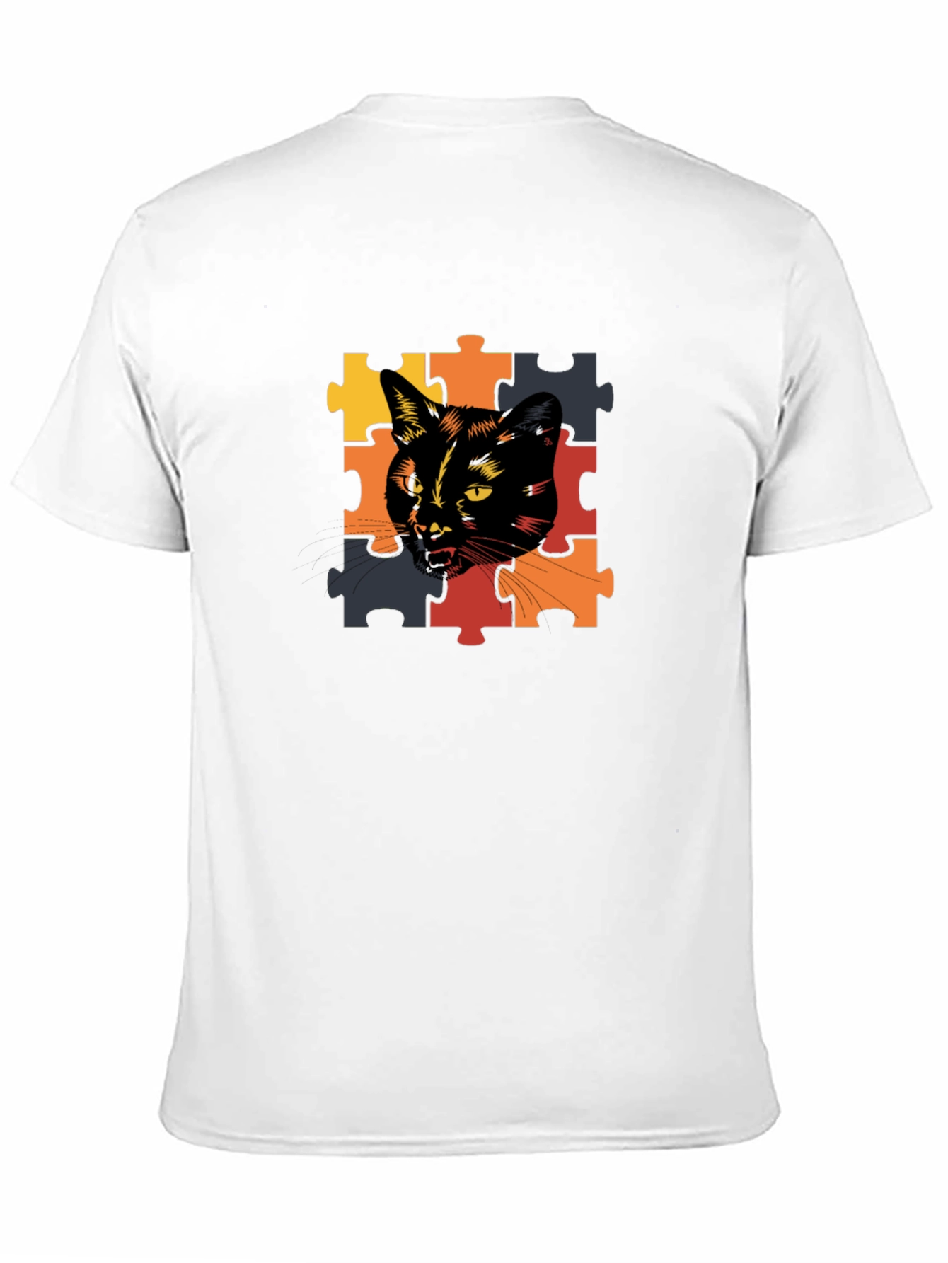 Cat Puzzle Piece T-Shirt - Unique Design