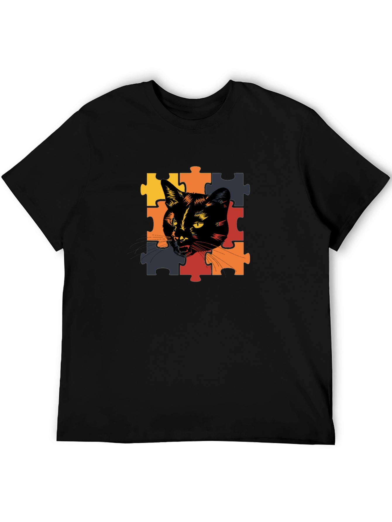 Cat Puzzle Piece T-Shirt - Unique Design