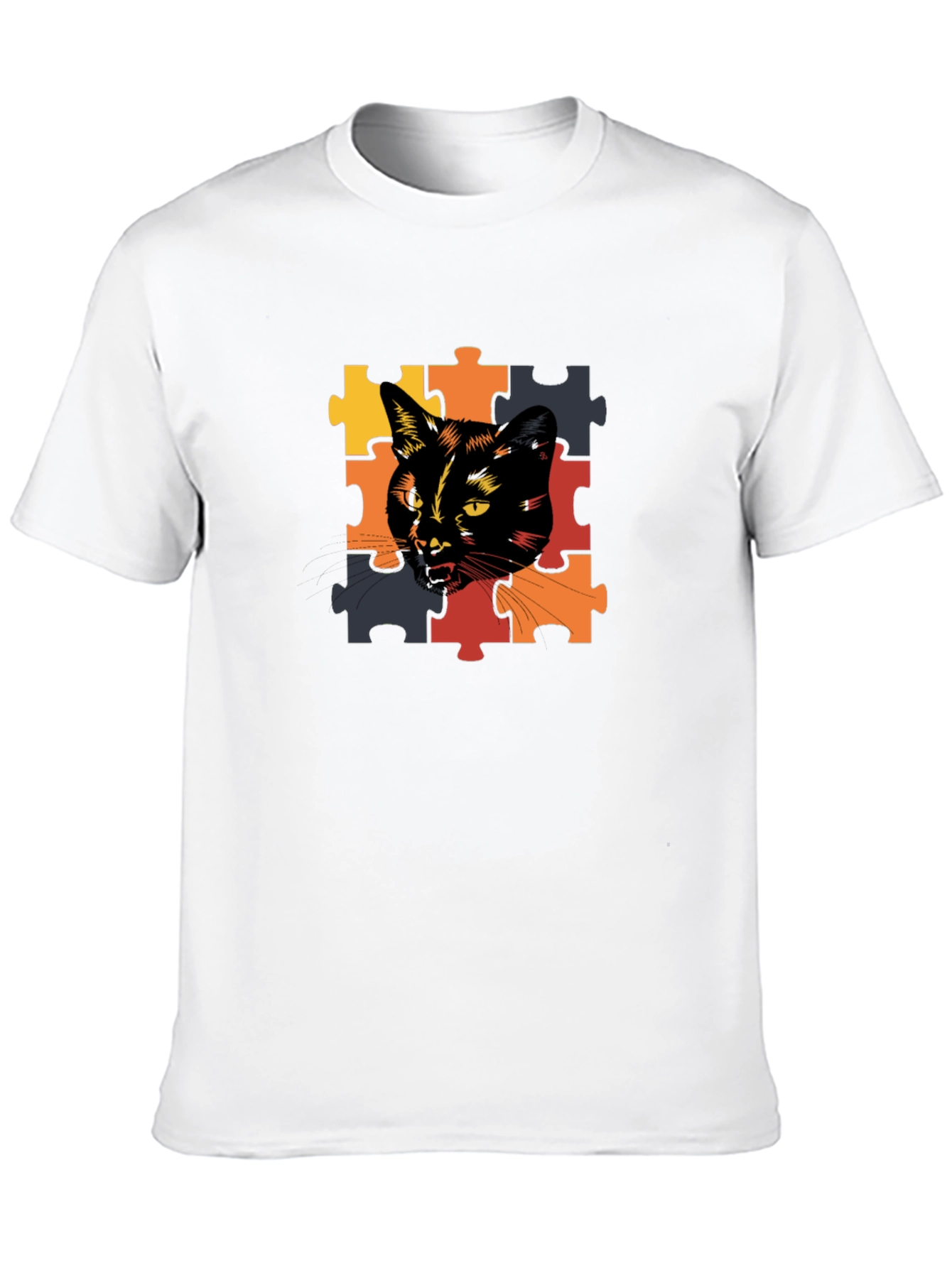 Cat Puzzle Piece T-Shirt - Unique Design