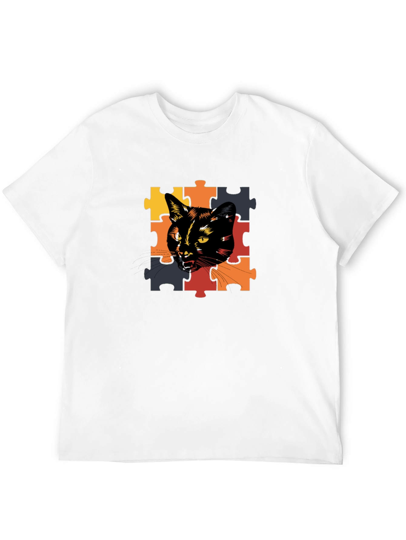 Cat Puzzle Piece T-Shirt - Unique Design