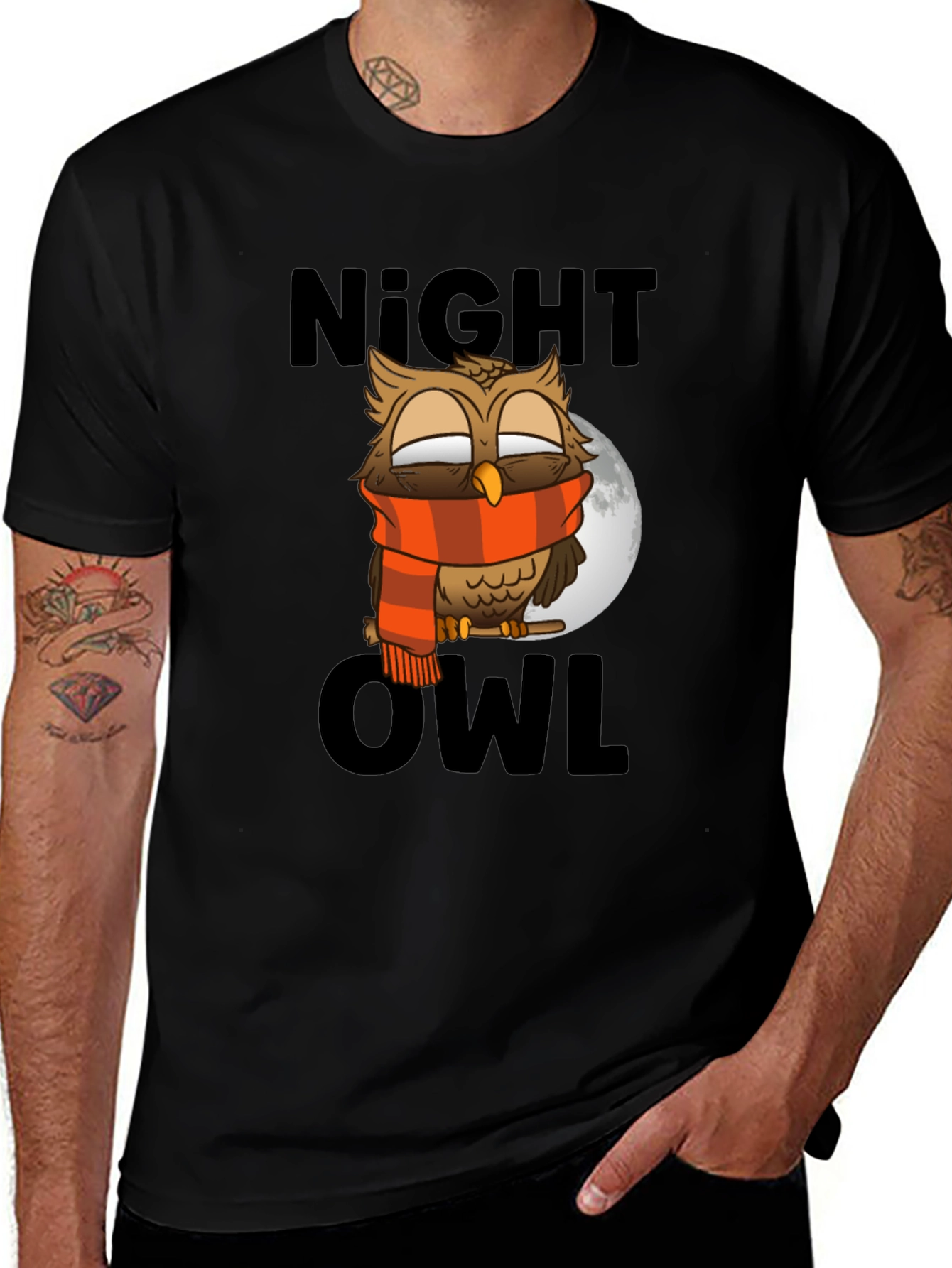 Night Owl T-Shirt - Cool Cartoon Design
