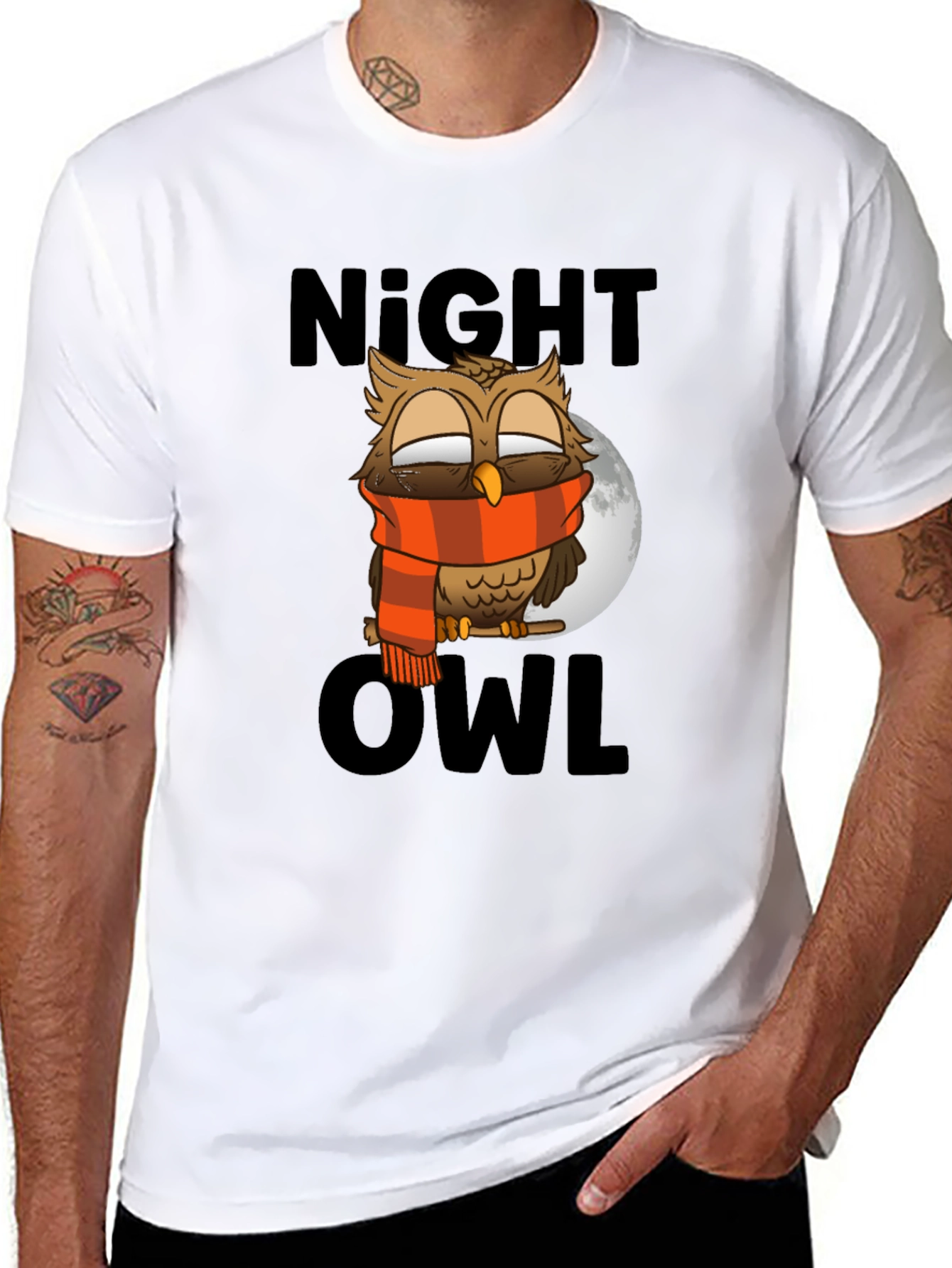 Night Owl T-Shirt - Cool Cartoon Design
