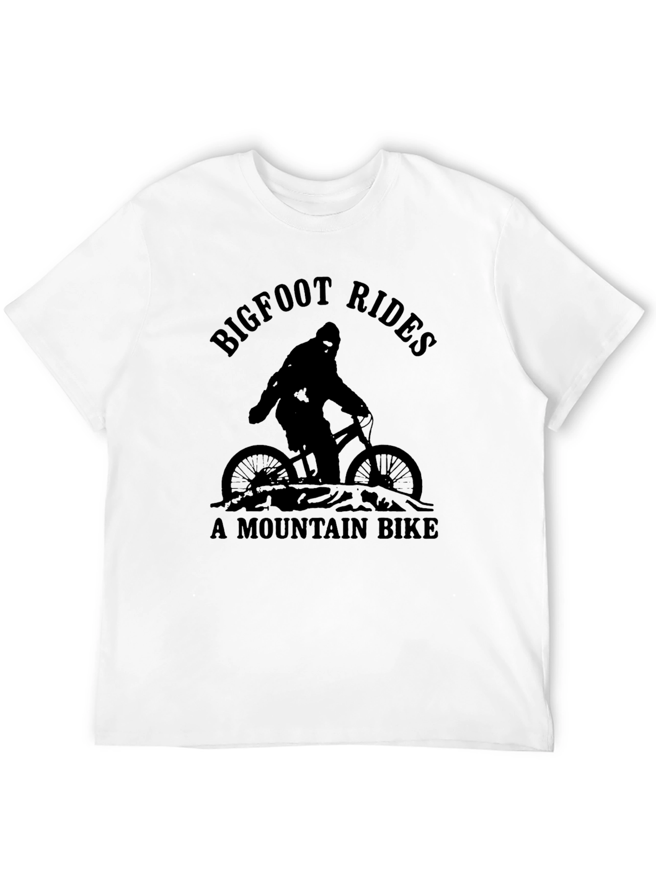 Bigfoot Rides a Mountain Bike Graphic Tee