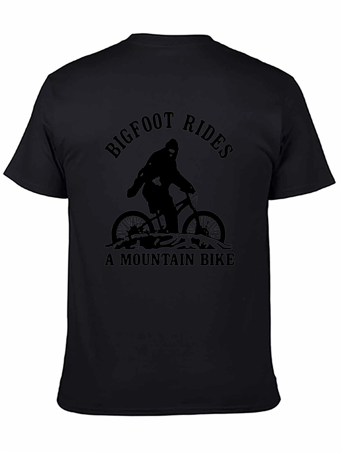 Bigfoot Rides a Mountain Bike Graphic Tee