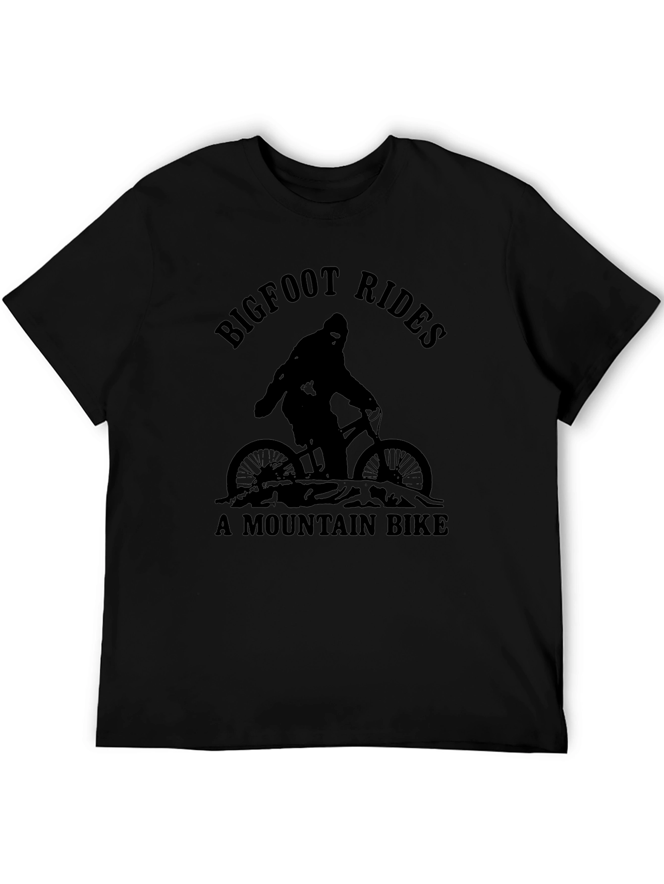 Bigfoot Rides a Mountain Bike Graphic Tee