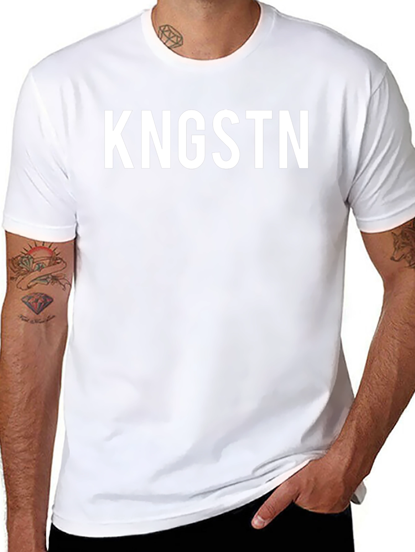 KNGSTN Graphic Tee - Black Cotton Casual Shirt