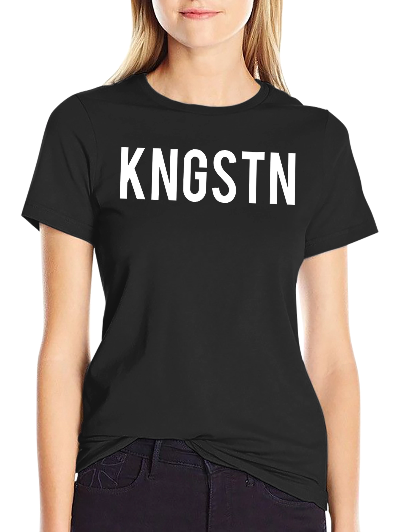 KNGSTN Graphic Tee - Black Cotton Casual Shirt