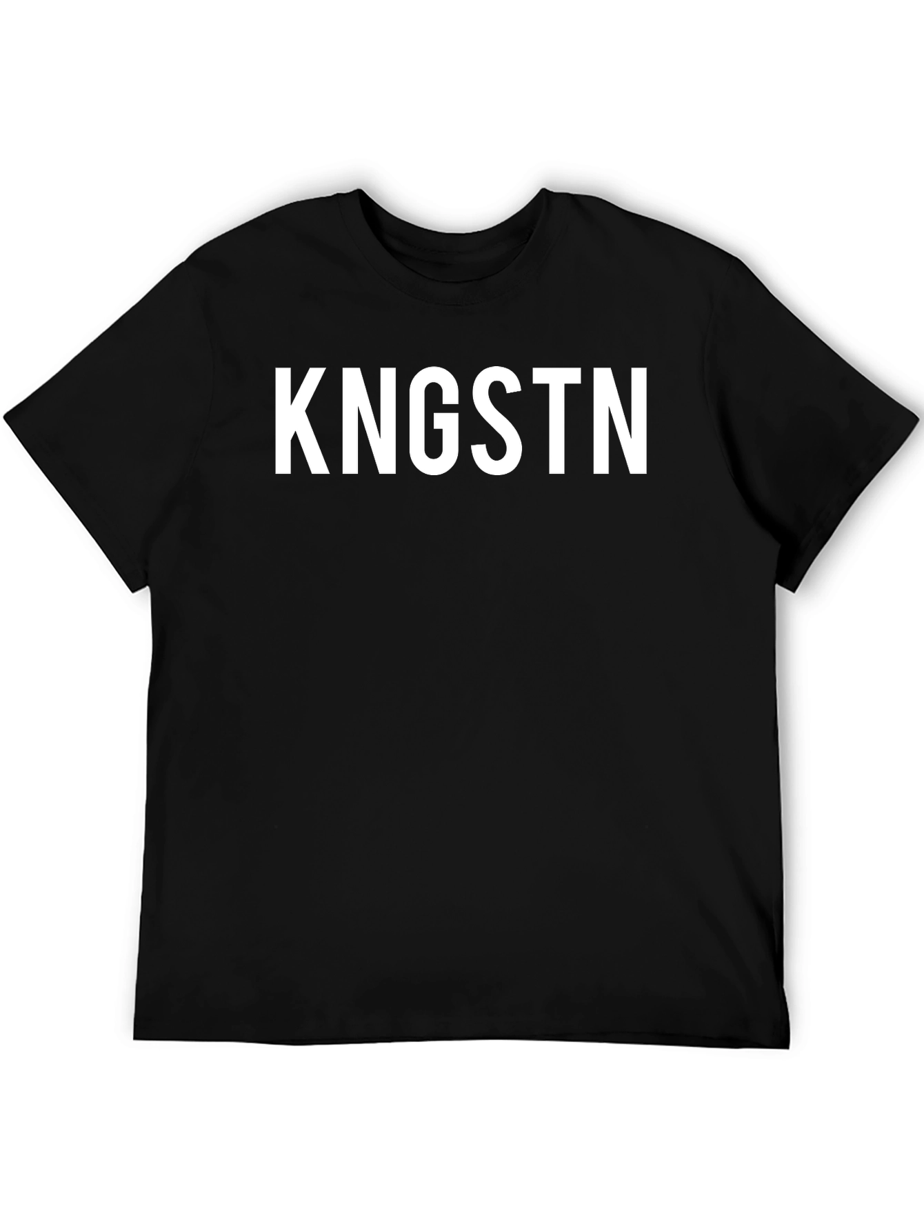 KNGSTN Graphic Tee - Black Cotton Casual Shirt