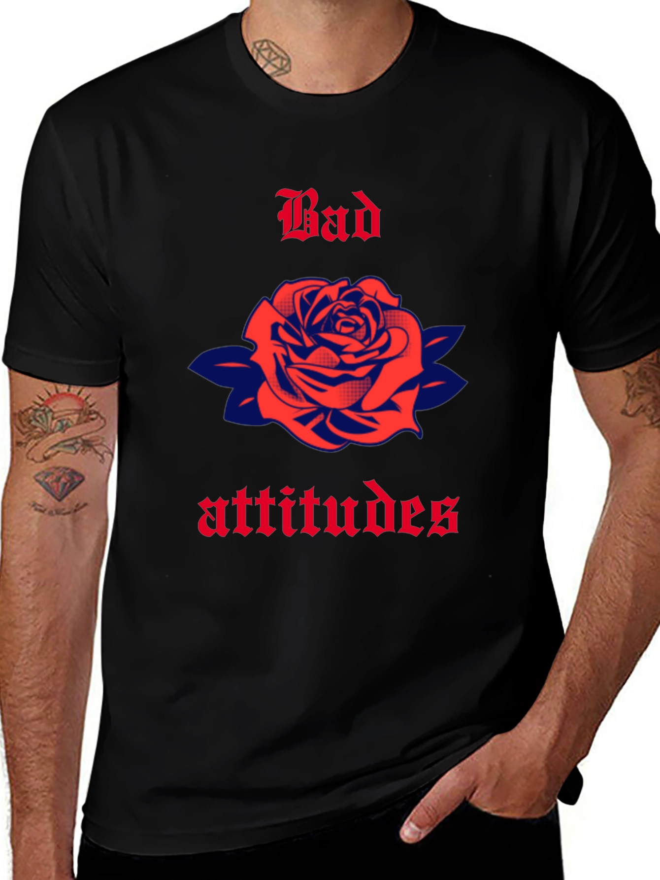 Bad Attitudes Rose Graphic T-Shirt