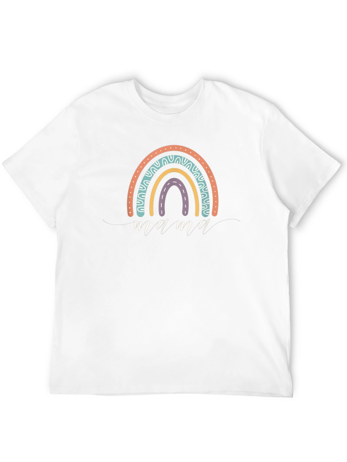 Mama Rainbow Graphic Tee - Trendy Comfort