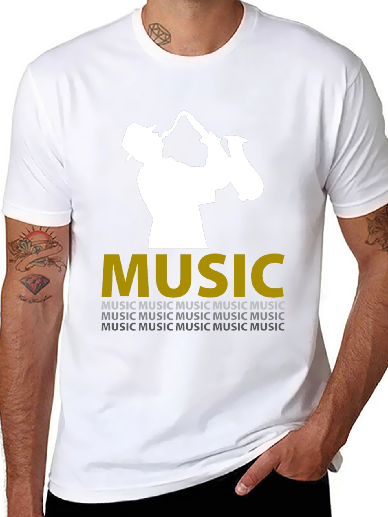 Jazz Saxophone Player Music T-Shirt