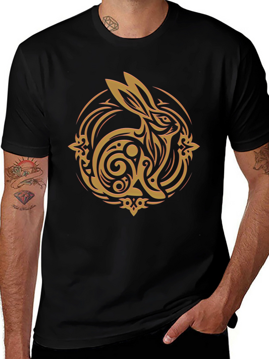 Rabbit Graphic Black T-Shirt